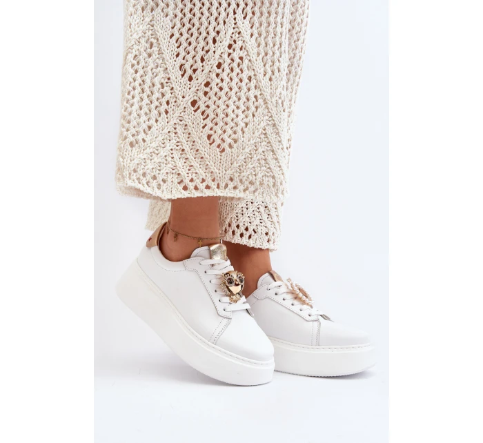 Dámské kožené tenisky CheBello 4411 bílé