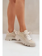 Tenisky Sportovní Boty Na Platformě model 21683573 Zlaté - CheBello