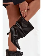 Nazouvací dámské kotníkové boty na podpatku s horní části černé model 21747657 - Boto Nazouvací dámské kotníkové boty na podpatku s horní části černé model 21747657 - Boto