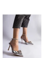 Dámské lodičky na jehlovém podpatku / Stříbrná model 21103431 - Inello