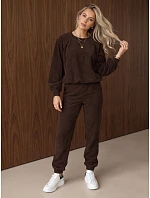 Komplet damski bluza i spodnie brązowy model 22546931 - FashionStreet Komplet damski bluza i spodnie brązowy model 22546931 - FashionStreet