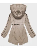 Tenká béžová dámská bunda s podšívkou model 18019160 - S'WEST Tenká béžová dámská bunda s podšívkou model 18019160 - S'WEST