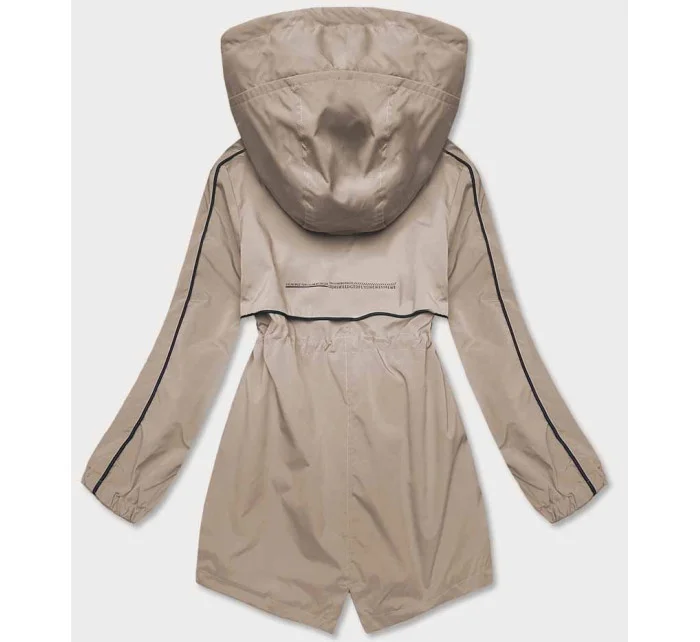 Tenká béžová dámská bunda s podšívkou model 18019160 - S'WEST Tenká béžová dámská bunda s podšívkou model 18019160 - S'WEST