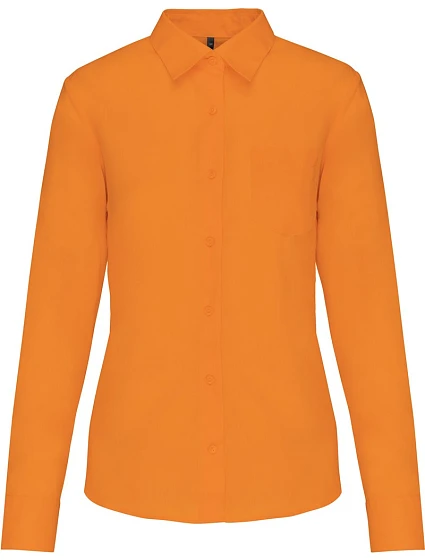 Kariban K 549 Popelínová halenka "Jessica" s dlouhým rukávem 20.K549 orange Kariban K 549 Popelínová halenka "Jessica" s dlouhým rukávem 20.K549 orange
