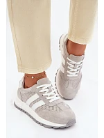 Dámské tenisky z pravé semišové šedé model 22069511 - EVENTO Dámské tenisky z pravé semišové šedé model 22069511 - EVENTO