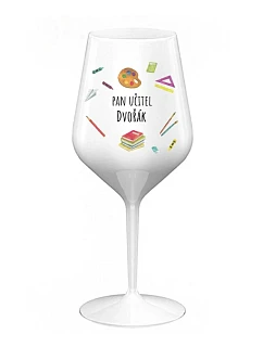 Personalizovaná nerozbitná sklenice pro paní učitelku/pana učitele (pomůcky)