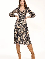 Dámské šaty S190 černo-hnědá - Nife