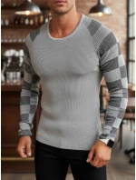 Pánský svetr přes hlavu ecru FashionStreet WX1636