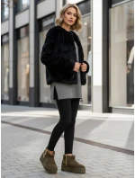 Dámské semišové zelené sněhule FashionStreet ZY1295