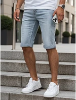 pánské džínové šortky s lemem modré FashionStreet SX2615