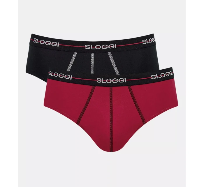 Pánské slipy Start Midi C2P box - BLUE - DARK COMBINATION - kombinace modré M008 - SLOGGI Pánské slipy Start Midi C2P box - BLUE - DARK COMBINATION - kombinace modré M008 - SLOGGI