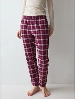 Dámské pyžamové kalhoty Mix & Match Tapered Trouser Flannel 02 X Pink růžové - TRIUMPH