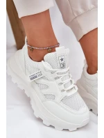 Dámské Sportovní Boty Sneakers Na Tlusté Podešvi Bílé Prononice Dámské Sportovní Boty Sneakers Na Tlusté Podešvi Bílé Prononice