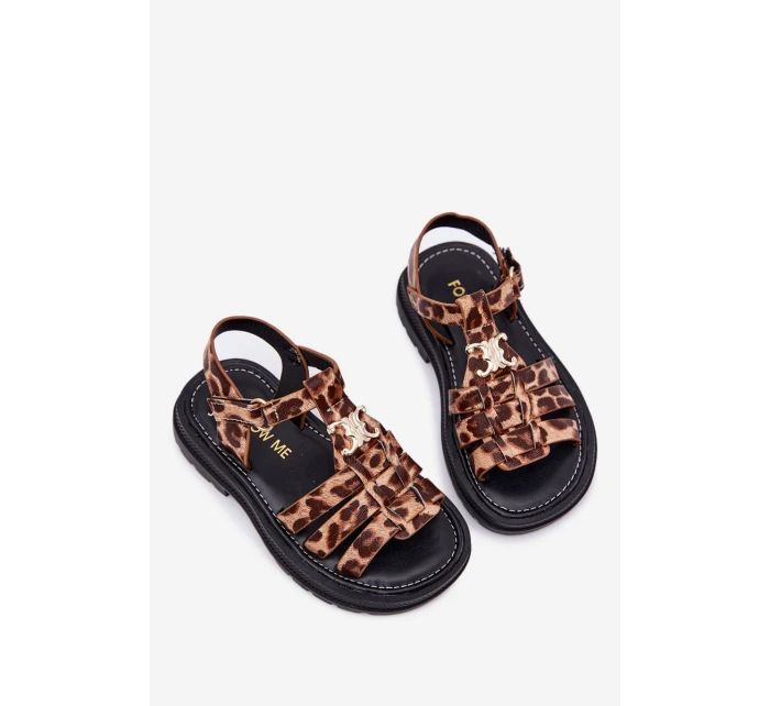 Dívčí sandály s ozdobným detailem pantera Serina Dívčí sandály s ozdobným detailem pantera Serina