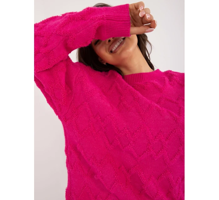 Sweter AT SW model 20459136 fuksjowy - FPrice Sweter AT SW model 20459136 fuksjowy - FPrice