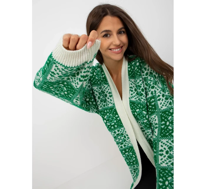 Dámský svetr LC SW model 17655253 bílý zelený - FPrice