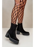 Dámské Kotníkové Boty Na Podpatku Z Eko Semiše Zateplené Černé Nevitas Dámské Kotníkové Boty Na Podpatku Z Eko Semiše Zateplené Černé Nevitas