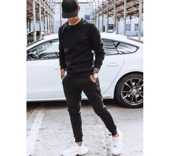 Pánská zateplená tepláková souprava černá Dstreet model 21965554 - FashionStreet Pánská zateplená tepláková souprava černá Dstreet model 21965554 - FashionStreet