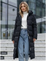 Dámská zimní dlouhá bunda tmavě modrá Dstreet model 21994241 - FashionStreet