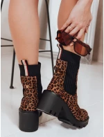 Dámské semišové kozačky s leopardím vzorem v hnědé barvě FashionStreet ZY1260 Dámské semišové kozačky s leopardím vzorem v hnědé barvě FashionStreet ZY1260