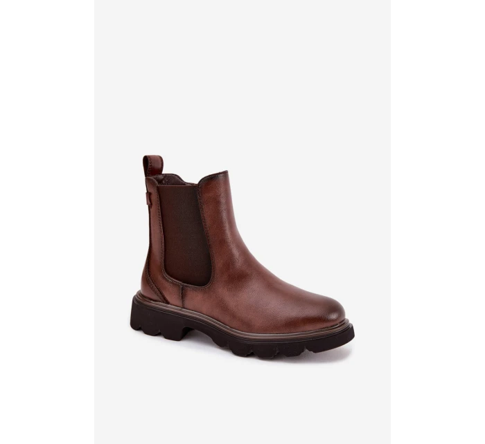 Dámské kotníkové boty – hnědé Rivelia, zateplené se zipem Dámské kotníkové boty – hnědé Rivelia, zateplené se zipem