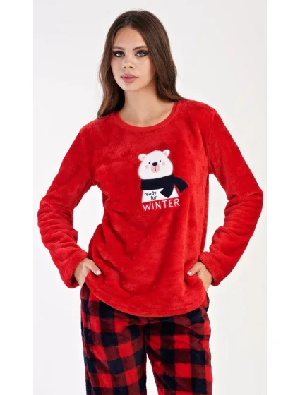 Dámské pyžamo dlouhé Méďa se šálou