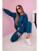 Komplet teplákové + kalhoty máslová látka námořní Komplet teplákové + kalhoty máslová látka námořní