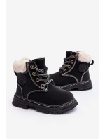 Dětské Trapery Botky Na Zip s Kožušinou Černé Marialee Dětské Trapery Botky Na Zip s Kožušinou Černé Marialee