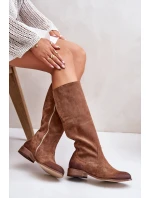 Dámské Semišové Kozačky Do Na Lewski Hnědé model 21672668 - Zazoo Dámské Semišové Kozačky Do Na Lewski Hnědé model 21672668 - Zazoo