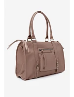 Velká taška z imitace kůže Taupe model 22220879 - Flora&Co