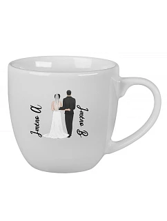Personalizovaný keramický hrníček 400 ml se svatebním párem