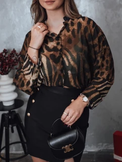 Dámské tričko PANTHEAS oversize s leopardím potiskem FashionStreet RY2709