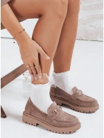 Dámské semišové béžové mokasíny FashionStreet ZY1126