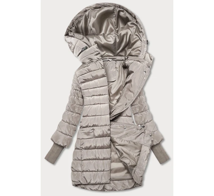 Béžová dámská bunda s stahovacími lemy model 21402458 - MINORITY