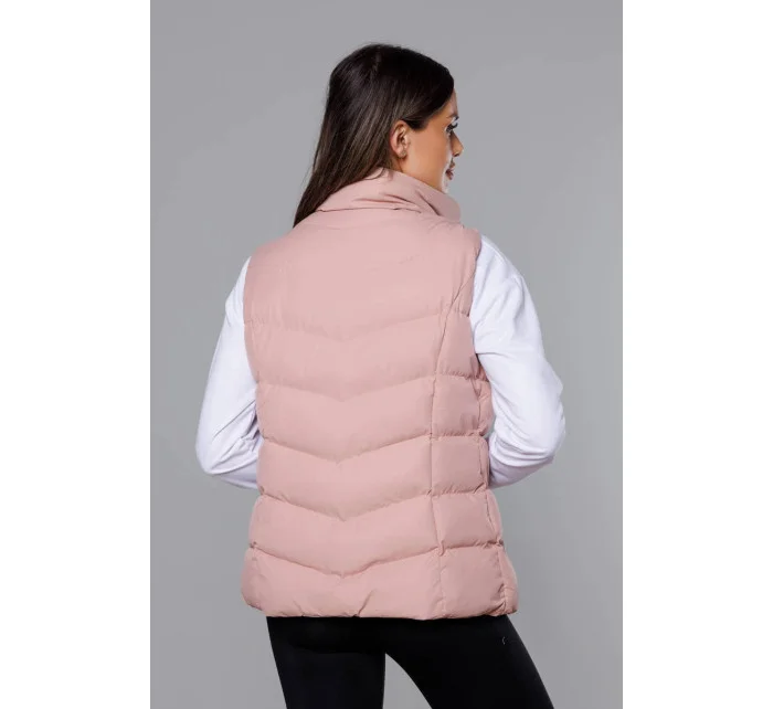 Růžová péřová dámská vesta (5M719-46) Růžová péřová dámská vesta (5M719-46)