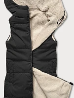 Dámská oboustranná vesta z jehněčí kůže J Style černá (16M9166-392)