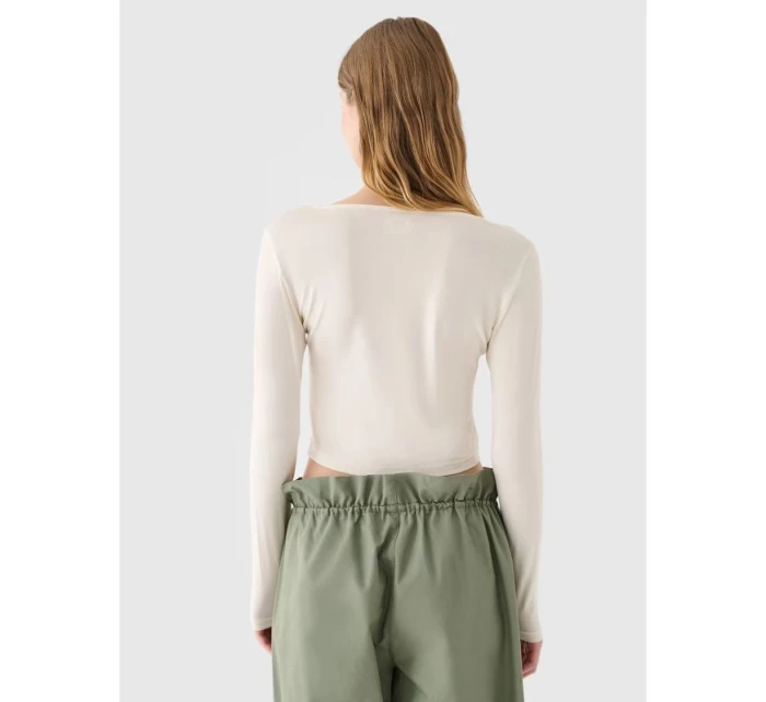 Dámské hladké tričko s dlouhým rukávem 4F 4FRSS24TLONF499-11S