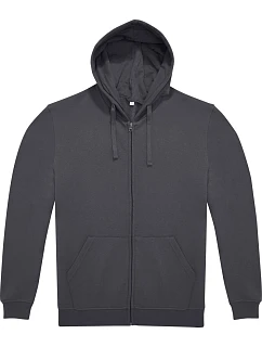 B&C Zip Hood Unisex mikina s kapucí dark grey model 22444986