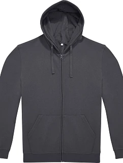 B&C ID.224 Zip Hood Unisex mikina s kapucí 01.I224 dark grey