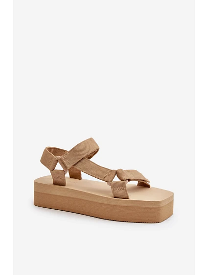 Dámské sandály na platformě béžové model 21654501 - Boto