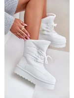 Sněhule na platformě se zipem Big Star model 21678307 Bílé - Big Star Shoes