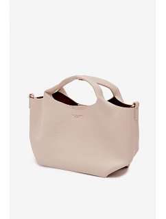 Kožená taška z imitace světle béžová Corisse