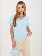 Bluzka RV BZ model 22102529 jasny niebieski - FPrice Bluzka RV BZ model 22102529 jasny niebieski - FPrice