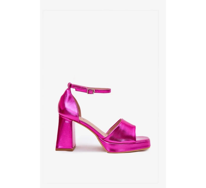 Dámské lakované sandály na sloupku Fuchsie Marila Dámské lakované sandály na sloupku Fuchsie Marila