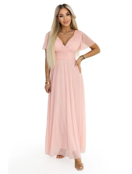 długa  z dekoltem i krótkim  model 22036870 - numoco basic