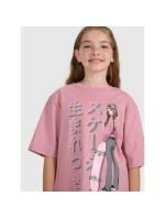 Dívčí tričko oversize s potiskem model 21816785 - 4F Dívčí tričko oversize s potiskem model 21816785 - 4F