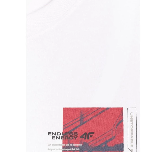 Pánské tričko s potiskem 4F 4FRAW25TTSHM3256-10S