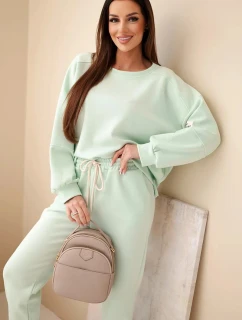 Komplet mikina + kalhoty máslově mátová