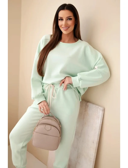 Komplet mikina + kalhoty model 21937954 mátová - K-Fashion