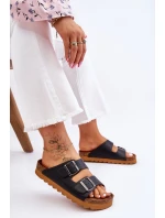 Klasické dámské pantofle Big Star model 21610501 Černé - Big Star Shoes Klasické dámské pantofle Big Star model 21610501 Černé - Big Star Shoes